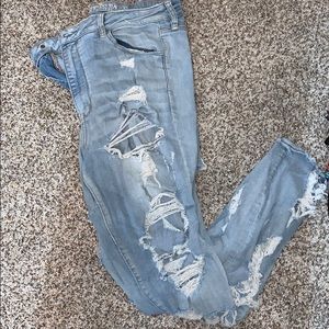 American eagle super ripped jeans